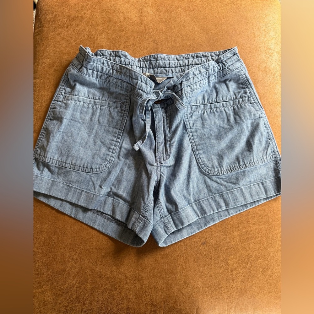 The North Face Chambray Drawstring Shorts Blue Size 10